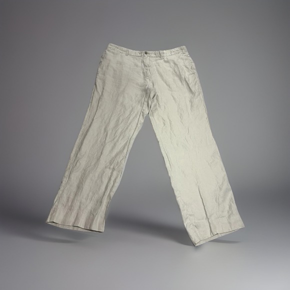 Tommy Bahama Irish Linen‎ Pants Mens 38 Beige Beach Resort Inseam 32 Twill Vacay - Picture 1 of 9